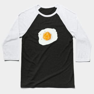 Polyhedral D20 Dice Sunny Side Up Egg Baseball T-Shirt